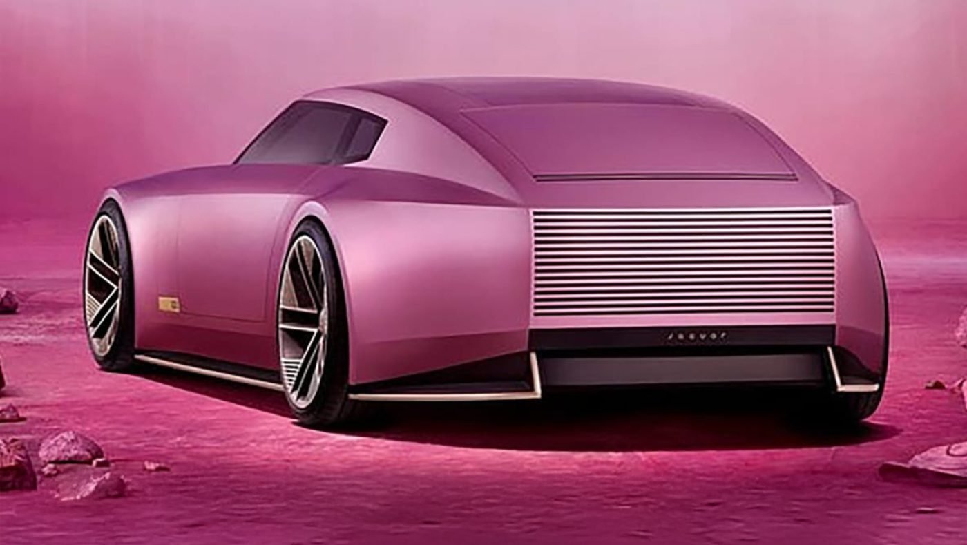 Jaguar EV concept car pink 