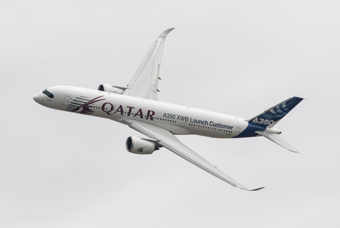 Qatar Airways A350 XWB ascends