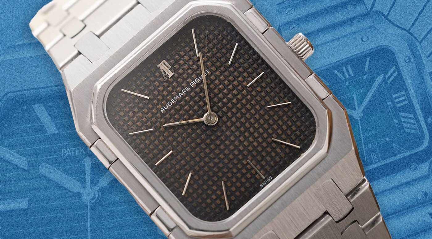 Audemars Piguet Royal Oak Square watch, stainless steel.