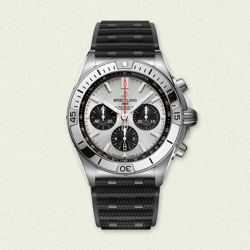 2024's must-have silver wristwatch with tachymeter.