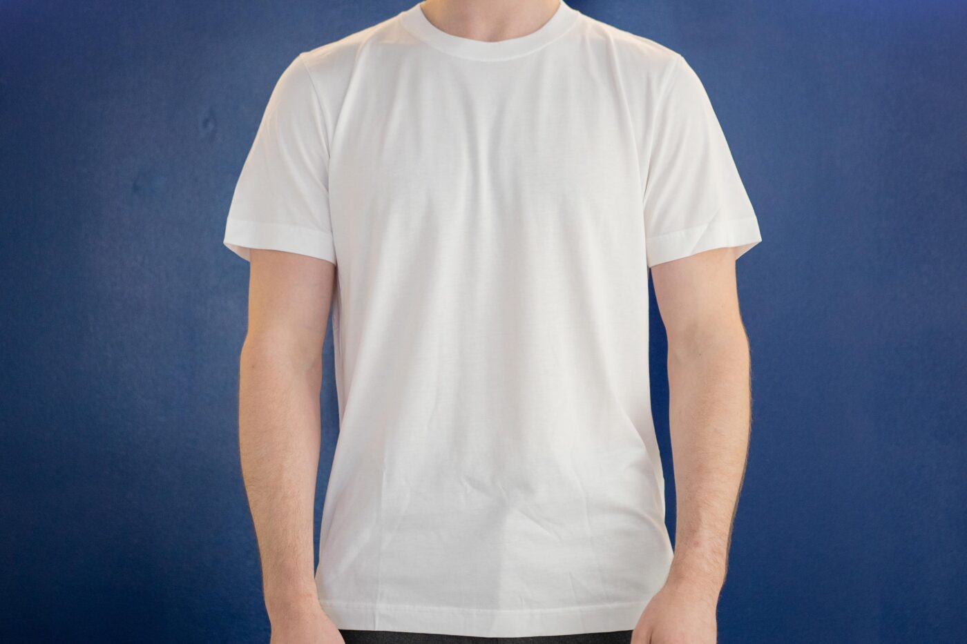 CDLP white tee on model 