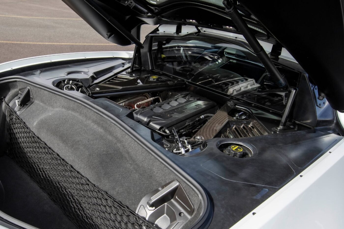 Under the hood of a Melbourne Corvette.