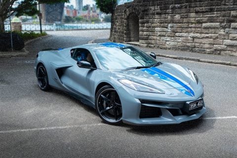 Corvette Eray by the Sydney Harbour Bridge