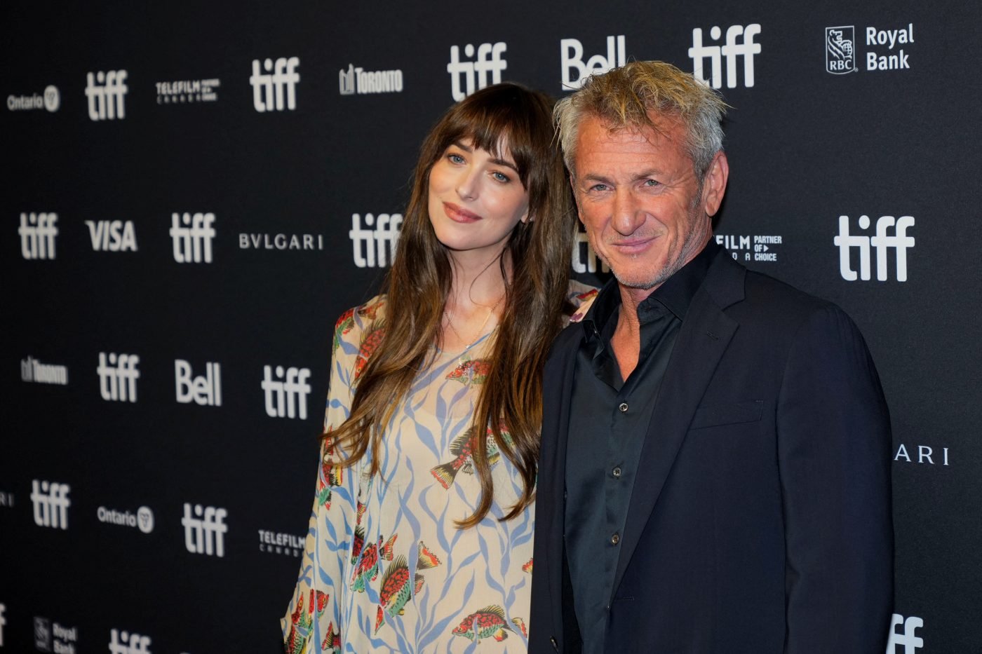 Dakota Johnson and Sean Penn attend the international premiere of Daddio at the Toronto International Film Festival