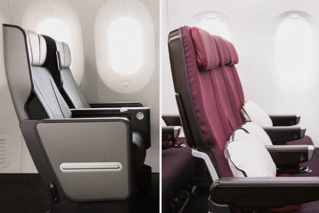 Comparing Qantas Economy vs Premium Economy seats.