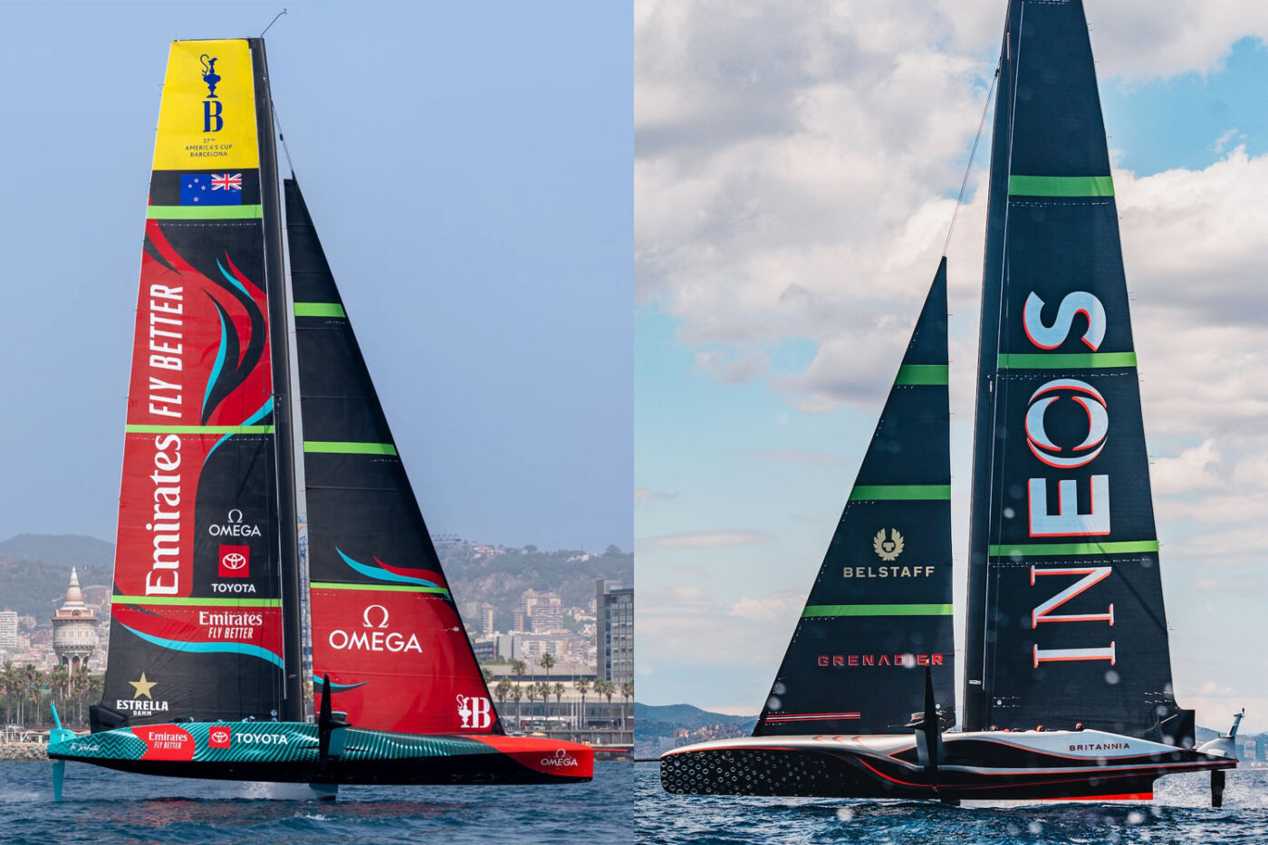 Emirates Team New Zealand vs. INEOS Brittania - Americas Cup 2024