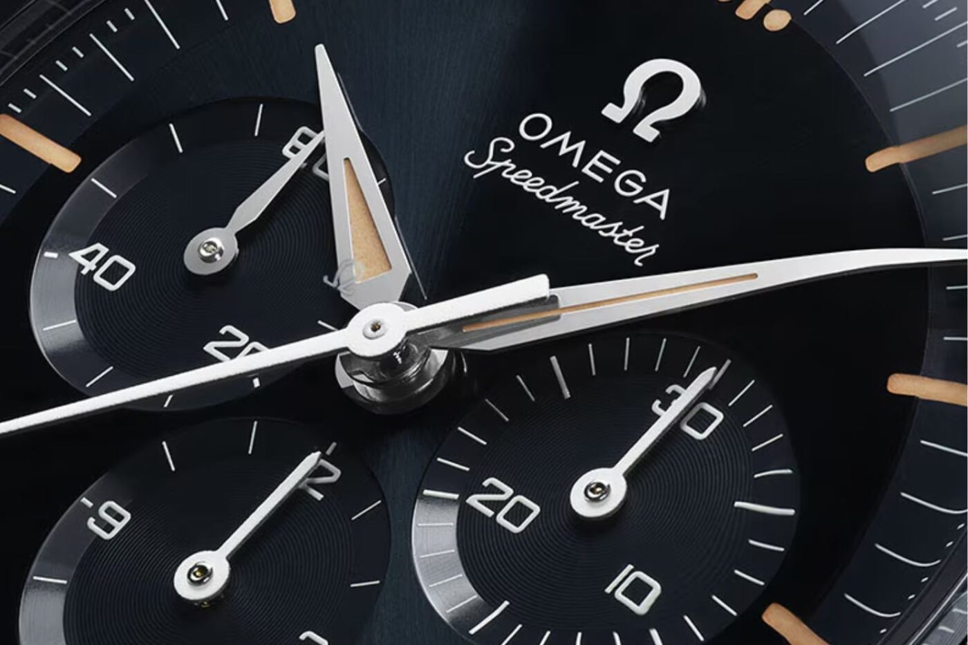 Omega Speedmaster watch with notable features.