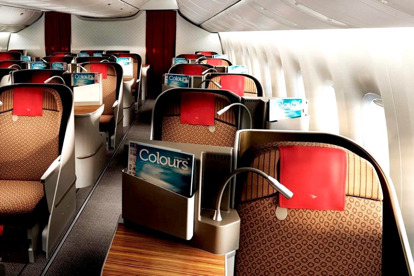 Garuda Airlines business class cabin