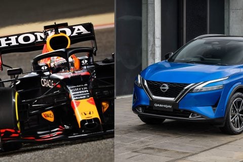 Honda powered Red Bull and Nissan passenger car