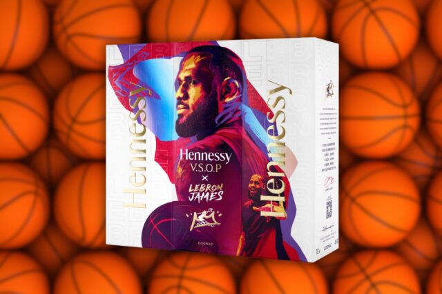 Hennessy V.S.O.P box featuring LeBron.