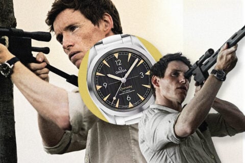 Eddie Redmayne was spotted wearing a discontinued OMEGA Seamaster Railmaster on The Day of the Jackal. Image: Peacock/OMEGA