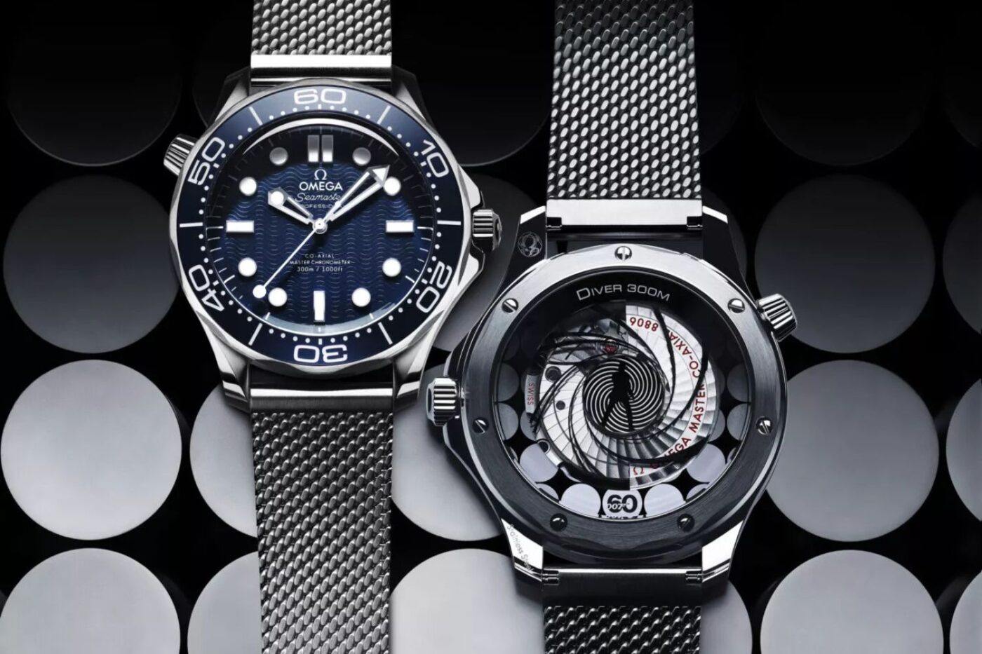 Two luxury watches: Bond-inspired and OMEGA-like.