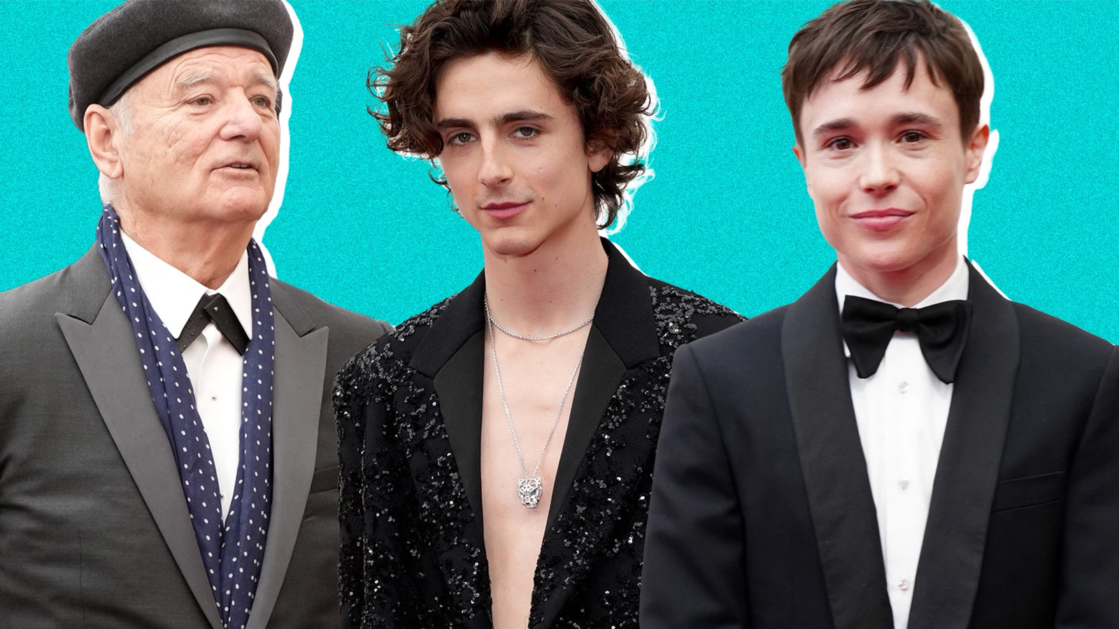 Oscars 2022: Best Dressed Men against teal.