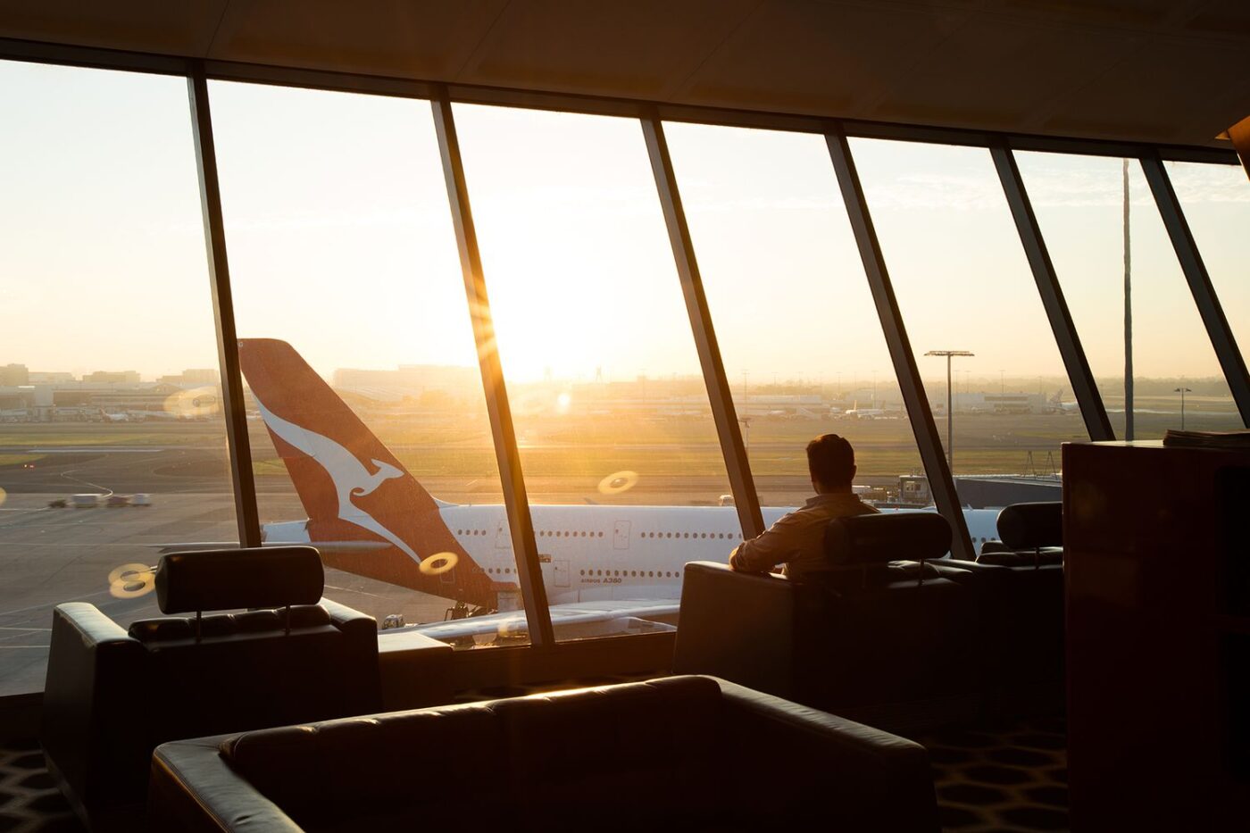 Qantas first class lounge at Sydney airport