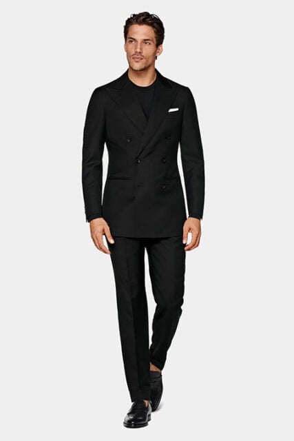 Black Herringbone Havana Suit