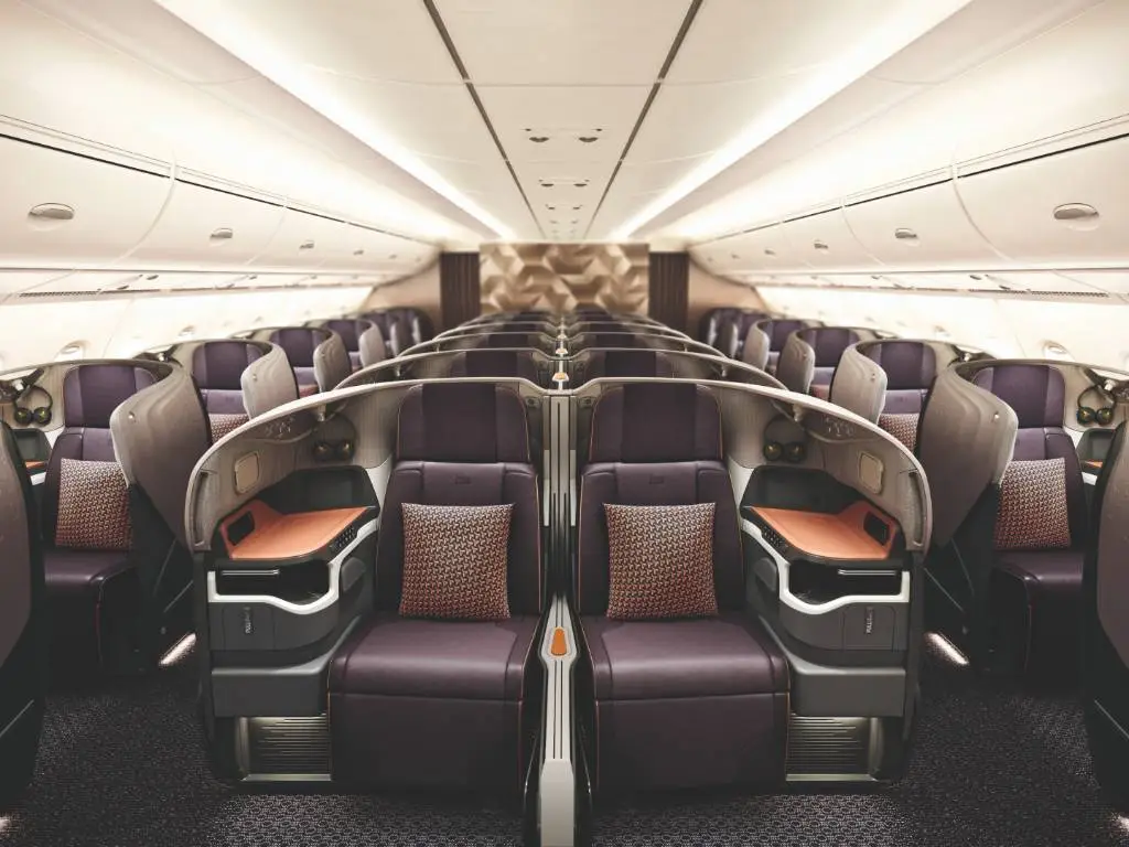 Singapore Airlines Business Class Cabin